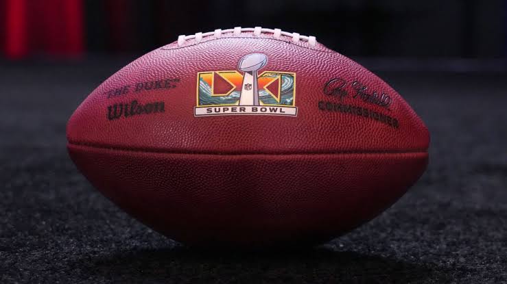 A Super Bowl football in an image shared by the NFL on Instagram